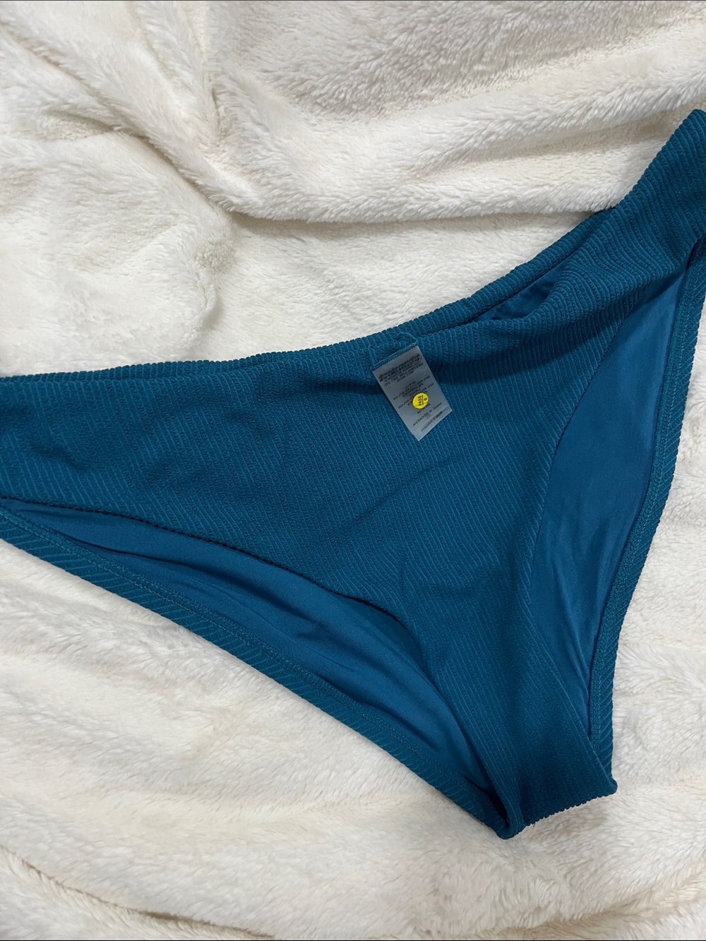 Vitamin A Textured Teal Bikini Bottoms